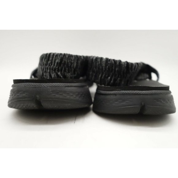 Skechers On The Go Goga Max Black Gray Stretch Strap Sandals Shoes Women's 10 - Picture 8 of 12